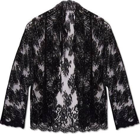 Floral Chantilly lace kimono shirt 